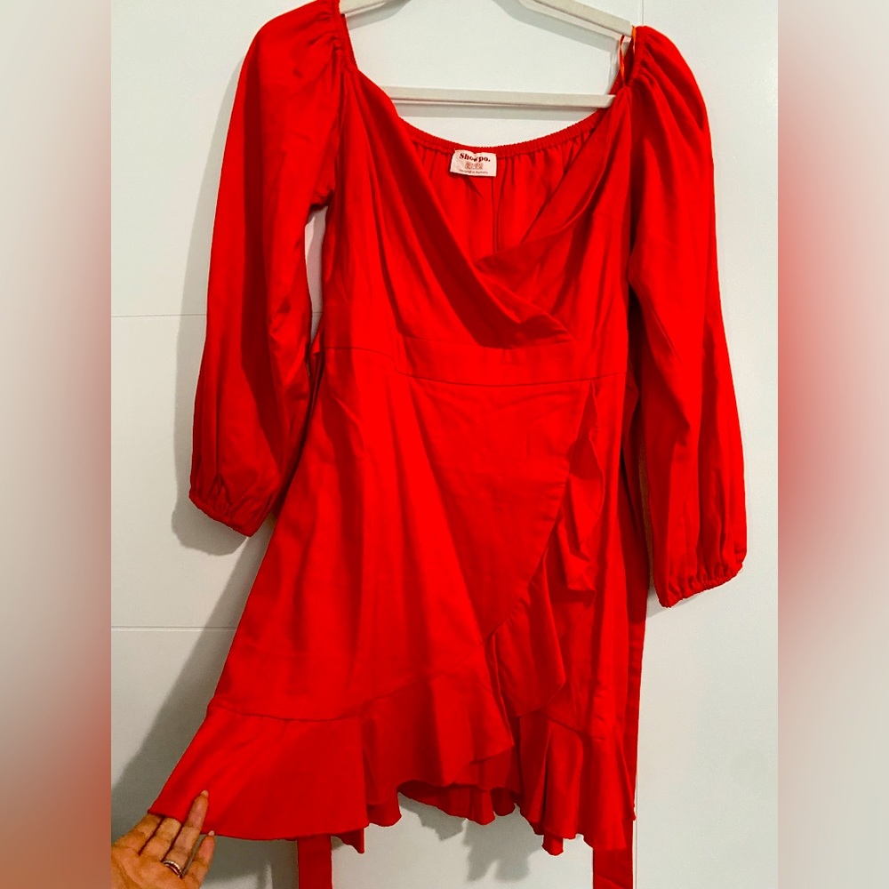 Can’t Move On Dress from Showpo in deep orange